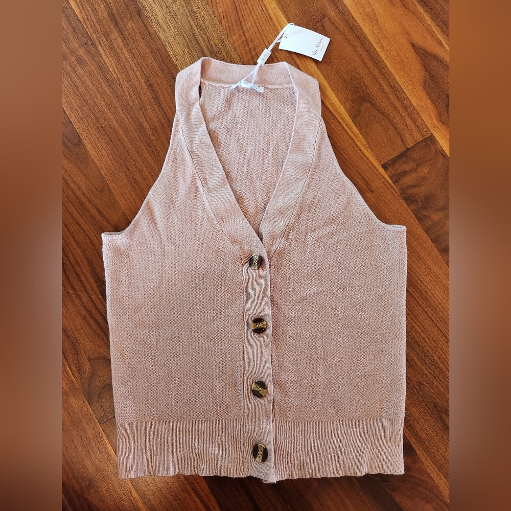 Vila Milano Women's Pink Knit Sweater Vent